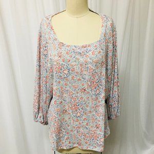 NWT Lauren Conrad Light Floral Blouse